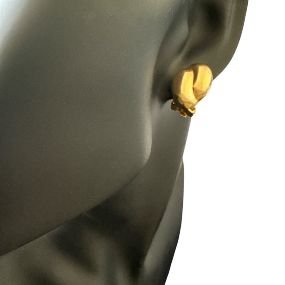 Christian Dior Gold-Tone Knot Earrings - Picture 2 of 6